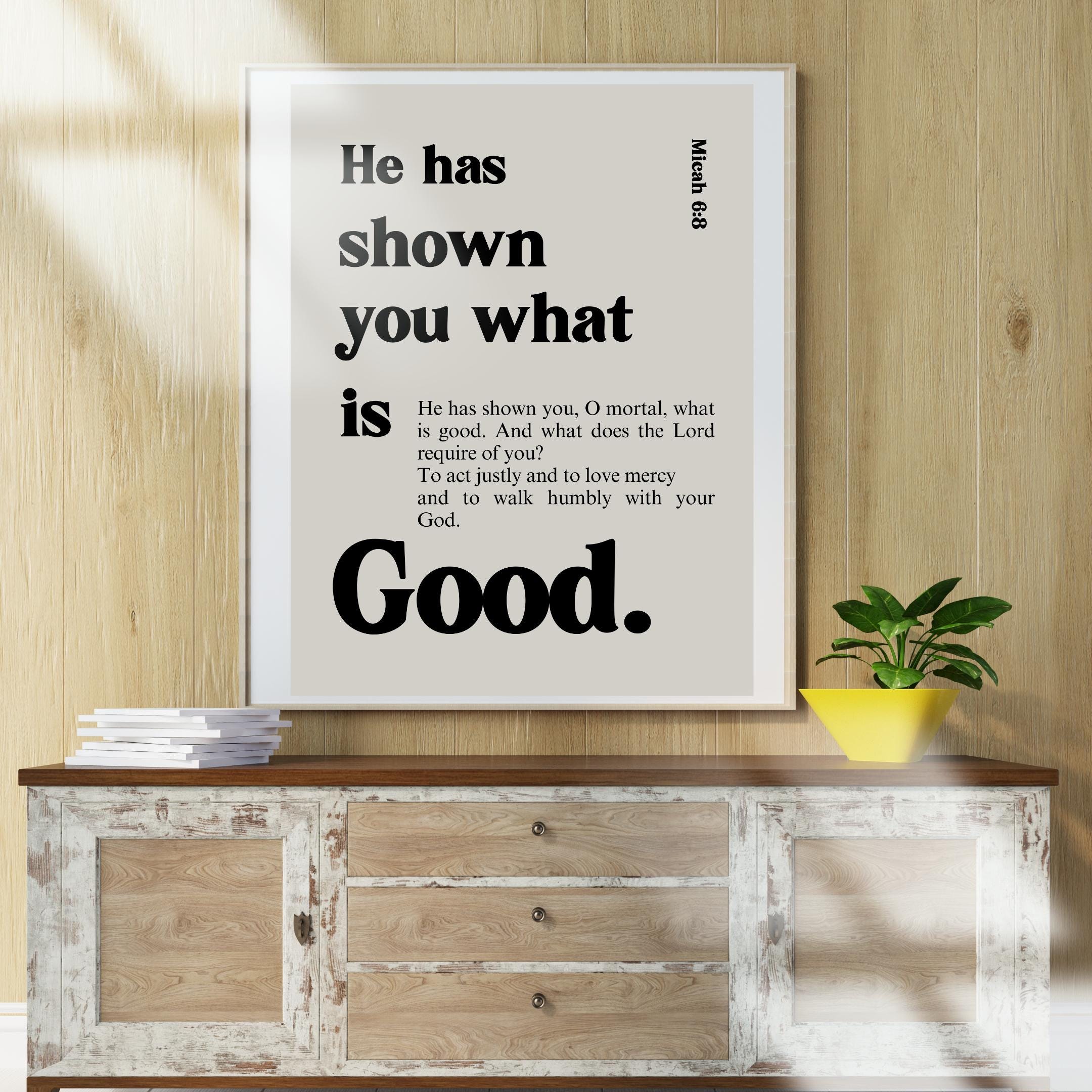 Micah 6:8 Scripture Print, Modern Typography Bible Verse Art (Digital Download) - Image 10