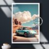 Vintage Porsche 911 Desert Landscape Car Poster (Digital Download)
