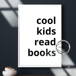 Kids Read Books Print, Playroom Art (Digital Download)
