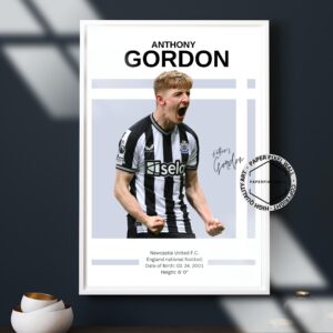 Anthony Gordon Soccer Art Print: Everton Fan Decor (Digital Download)