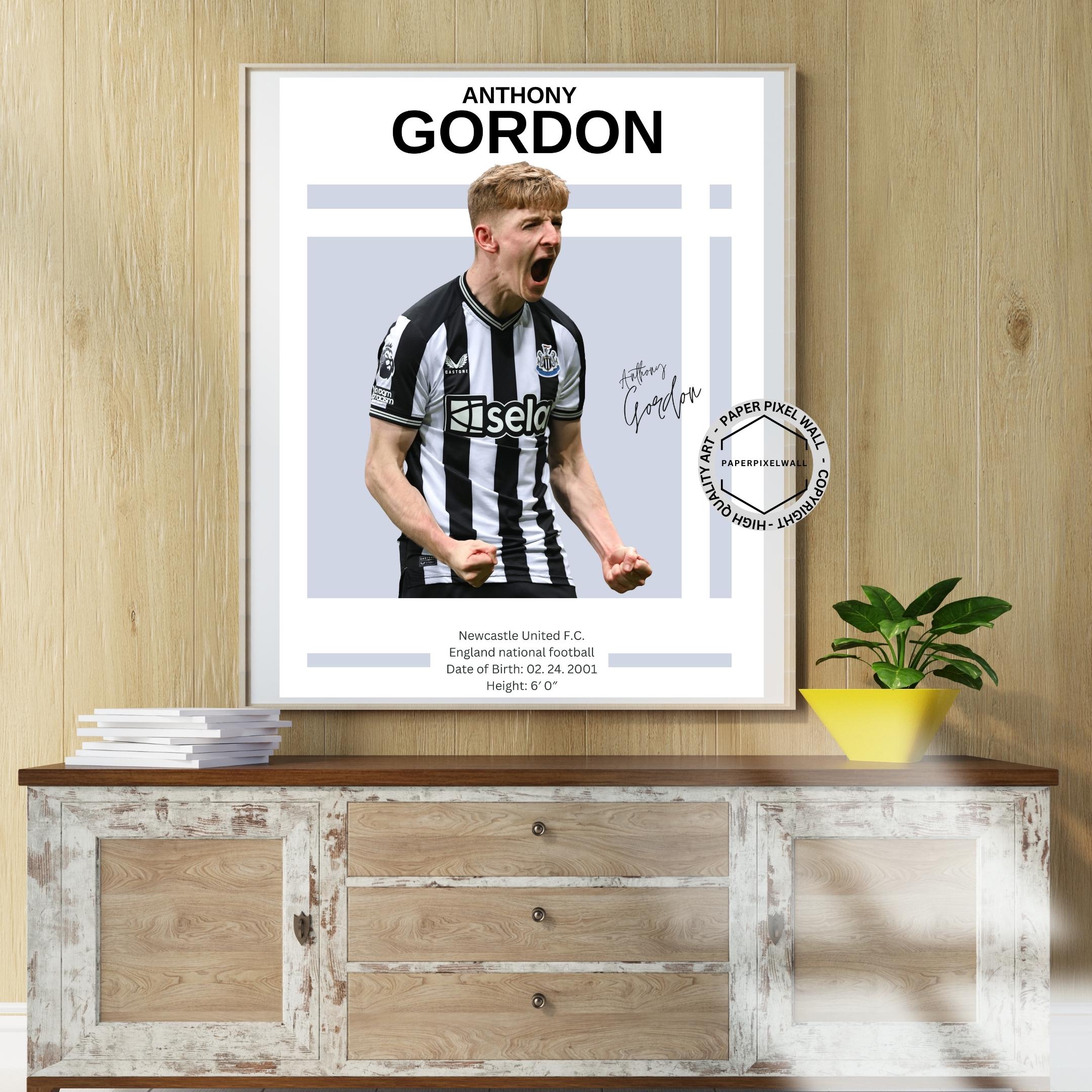 Anthony Gordon Soccer Art Print: Everton Fan Decor (Digital Download)