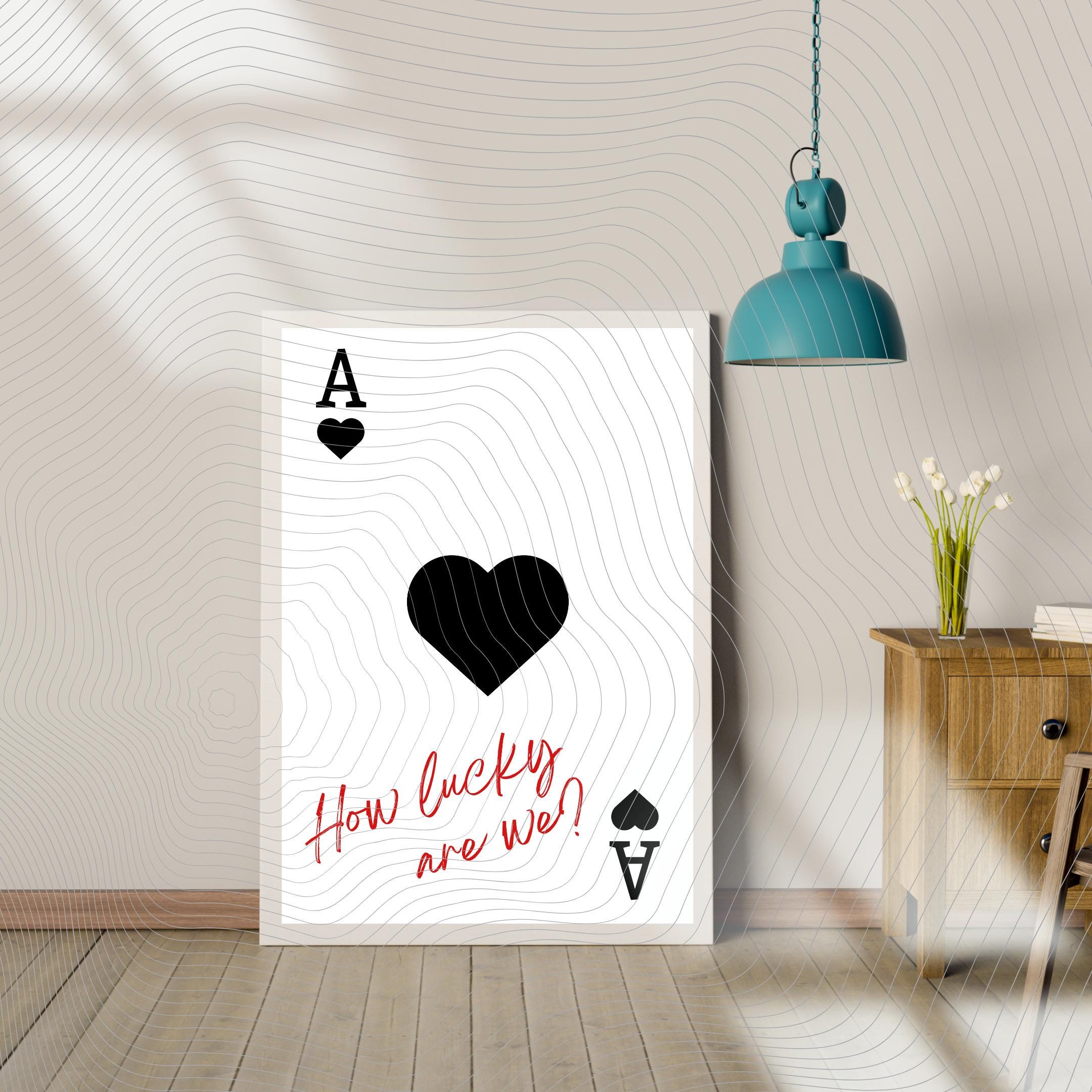 Ace of Spades Love Quote Print: Romantic Playing Card Wall Art (Digital Download