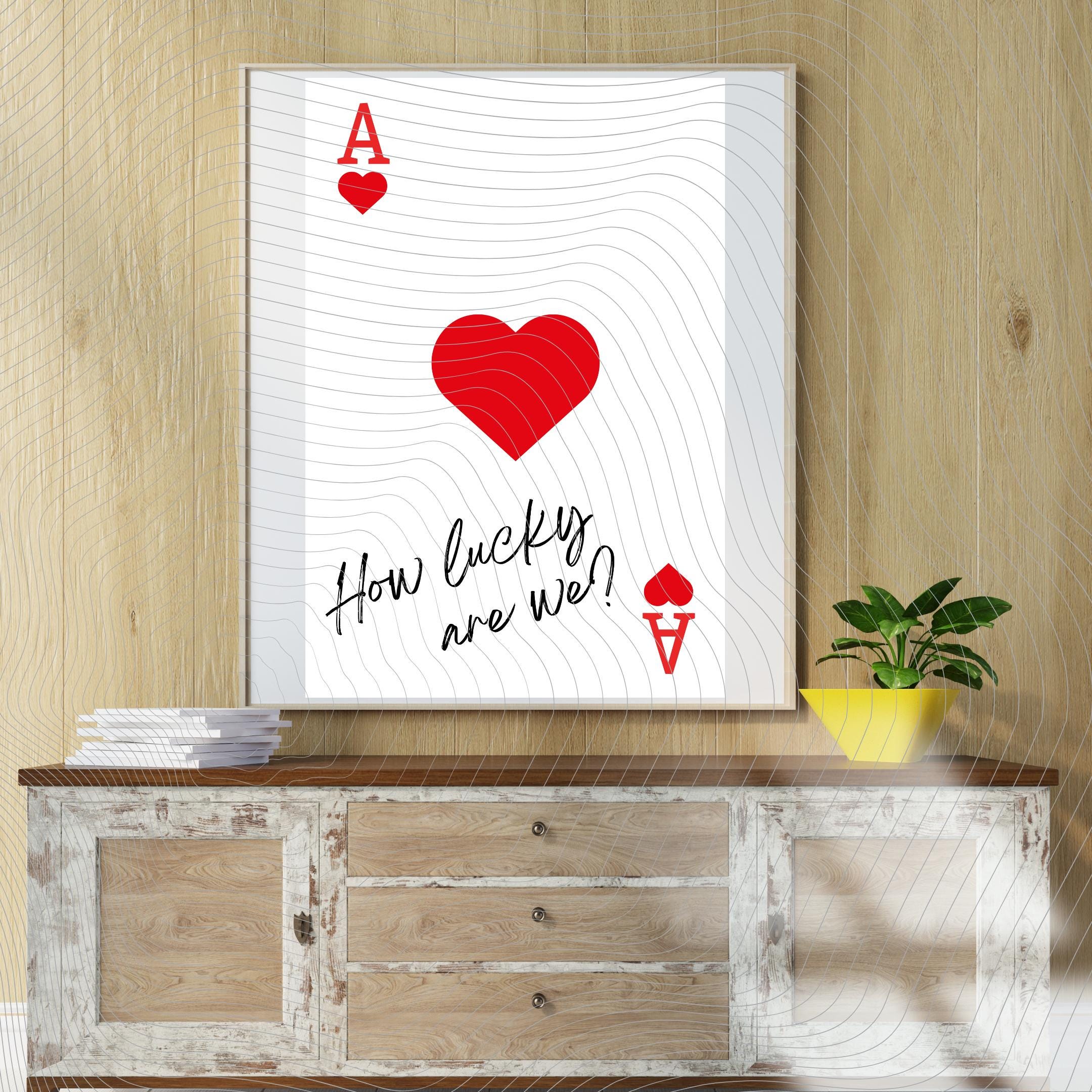 Ace of Hearts Love Quote Print: Romantic Playing Card Wall Art (Digital Download)