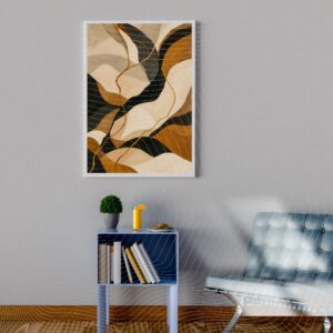 Abstract Terracotta Shapes Art Print: Modern Boho Decor (Digital Download)