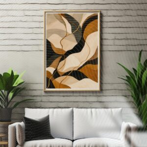 Abstract Terracotta Shapes Art Print: Modern Boho Decor (Digital Download)