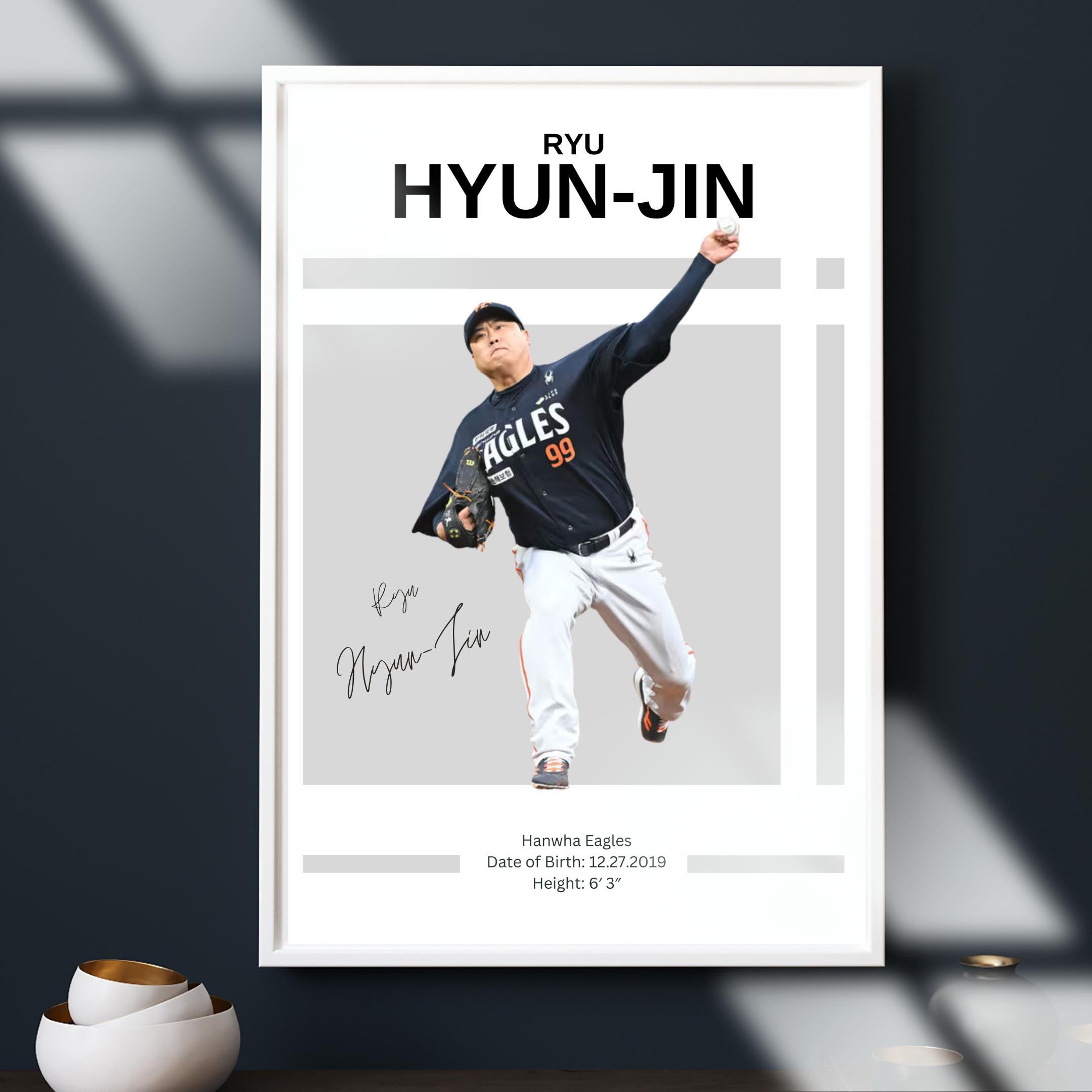 Baseball Poster Hyun-Jin Ryu β Minimalist Sports Wall Art Printable
