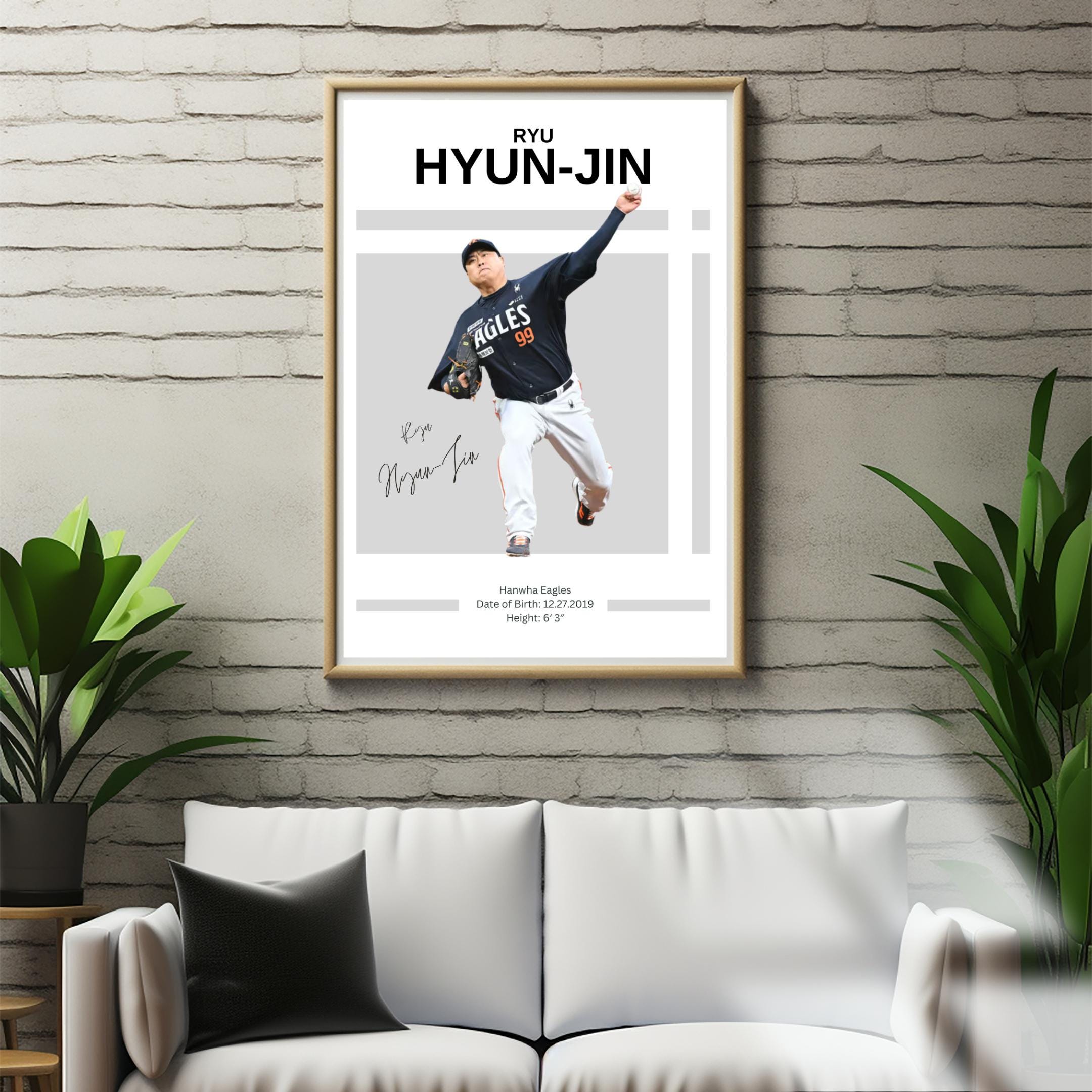 Baseball Poster Hyun-Jin Ryu β Minimalist Sports Wall Art Printable - Image 12