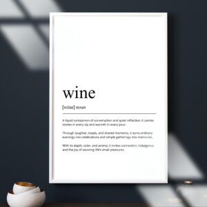 Wine Definition Art Print | Minimalist Kitchen Bar Decor (Digital Download)
