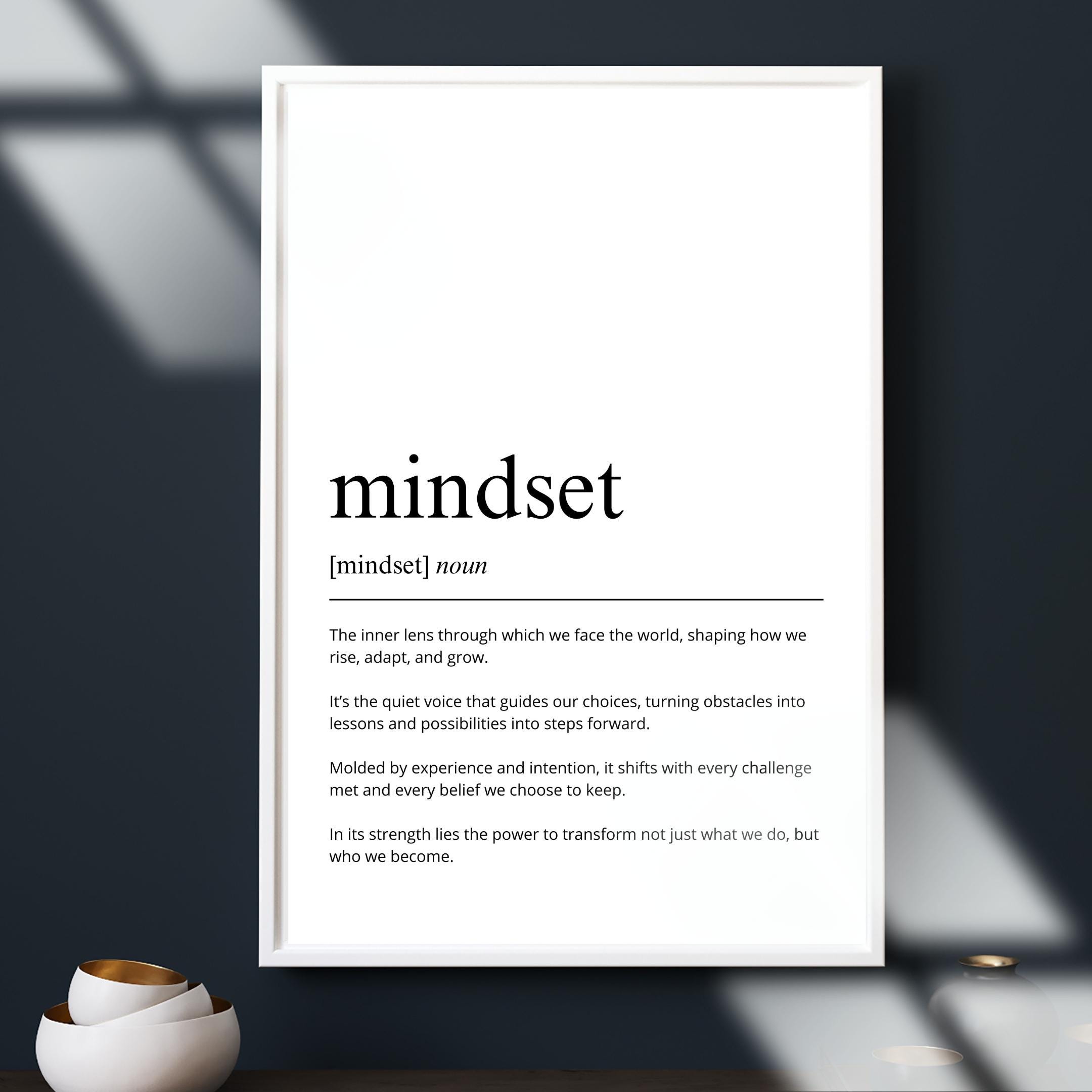 Mindset Definition Print | Minimalist Office Decor (Digital Download) - Image 6
