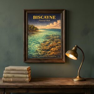 Biscayne National Park Travel Poster Print (Digital Download)