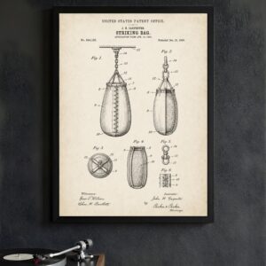 Antique Striking Bag Patent Illustration for Gym Wall Art (Digital Download) - Image 2