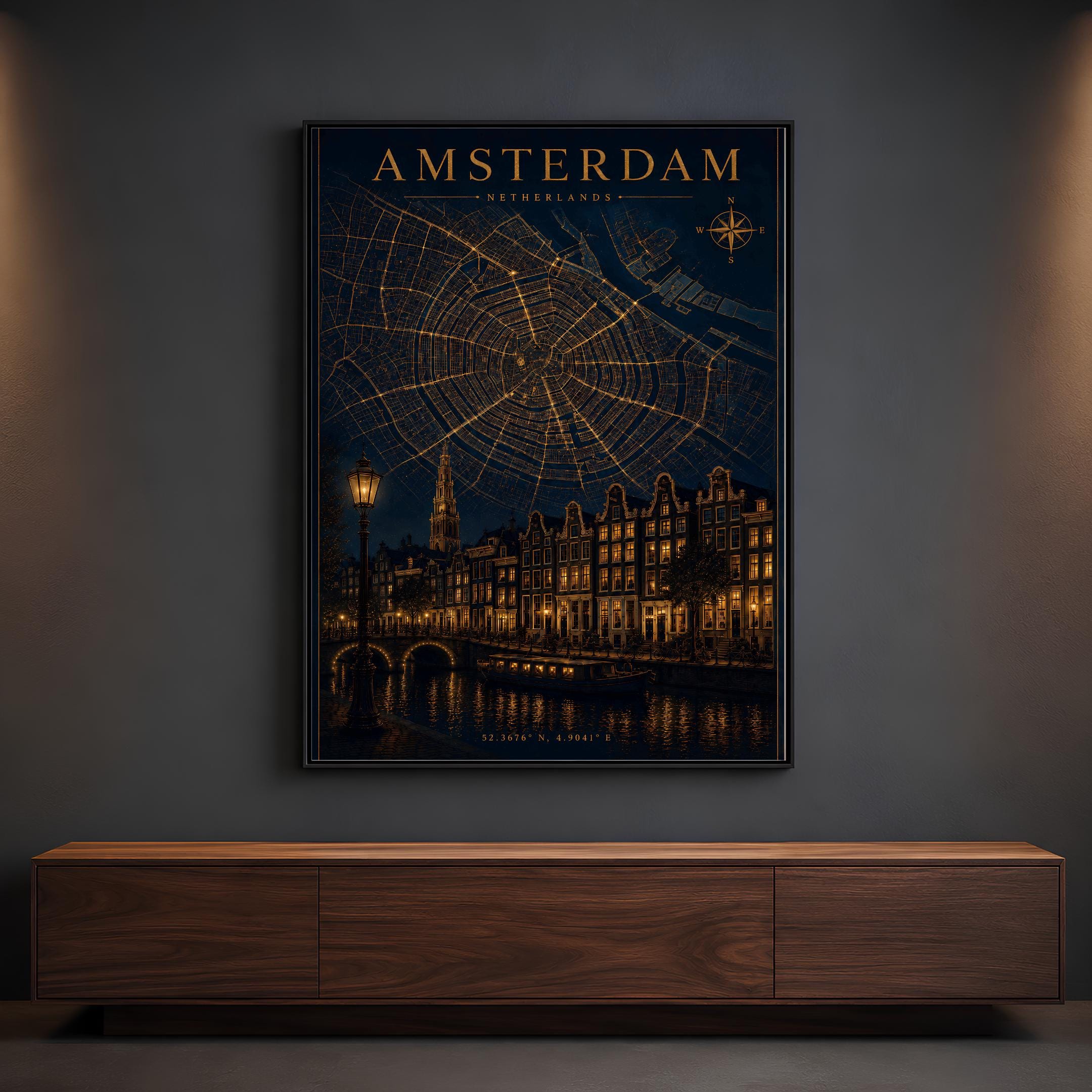 Amsterdam City Map Poster Digital download - Travel Wall Art - Image 6
