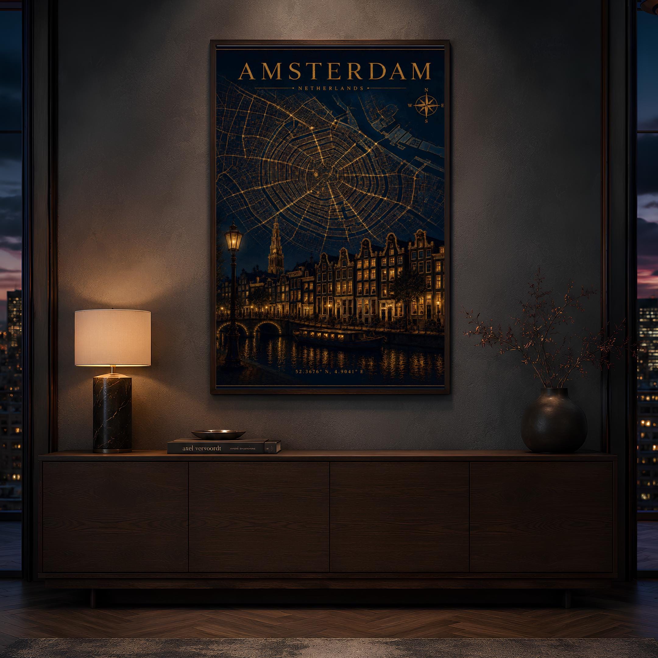 Amsterdam City Map Poster Digital download - Travel Wall Art - Image 3
